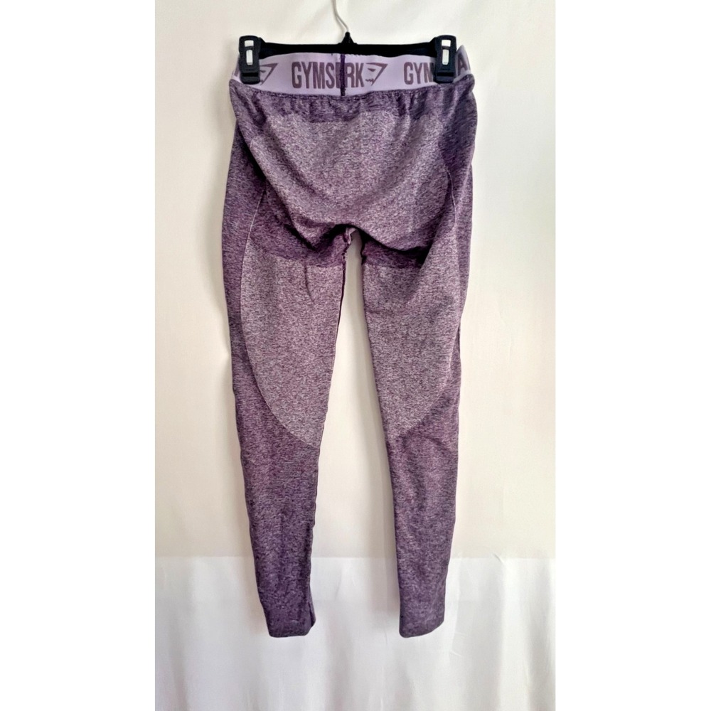 Gymshark Leggings Womens Large Heather Purple Spell Out Shaping High Waist - Picture 3 of 3